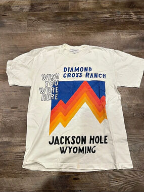 Diamond Cross Ranch Wish You Were Here Jackson Hole T-Shirt Medium